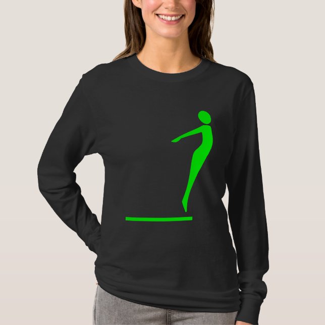 Camiseta Figura de buceo - Verde (Anverso)