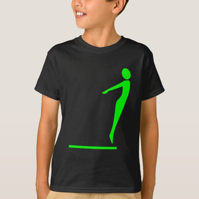 Camiseta Figura de buceo - Verde (Anverso)