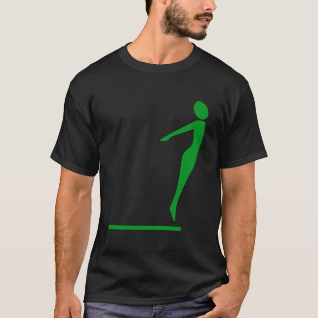 Camiseta Figura de buceo - Verde de hierba (Anverso)