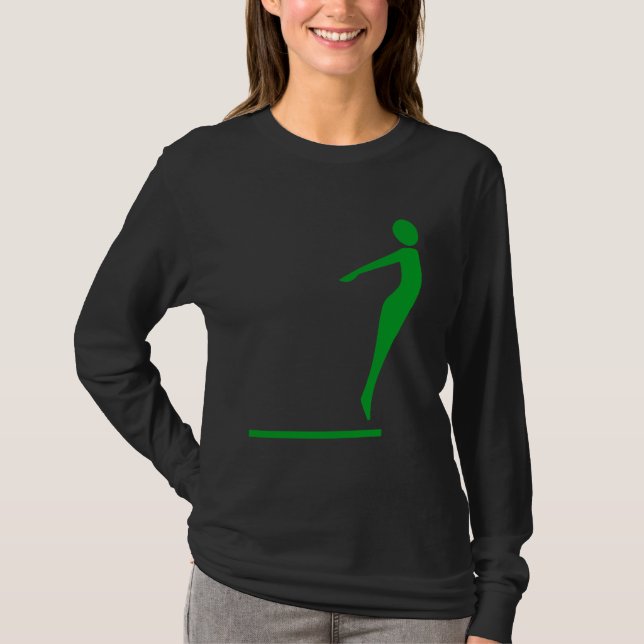 Camiseta Figura de buceo - Verde de hierba (Anverso)