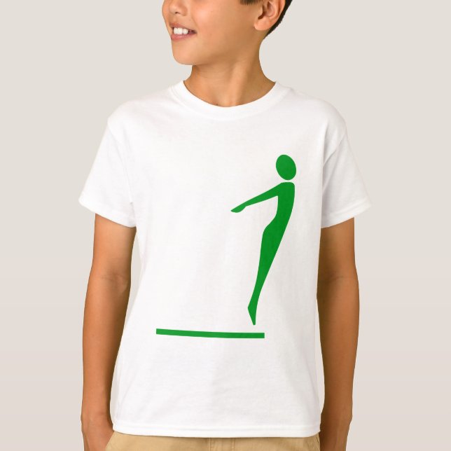 Camiseta Figura de buceo - Verde de hierba (Anverso)