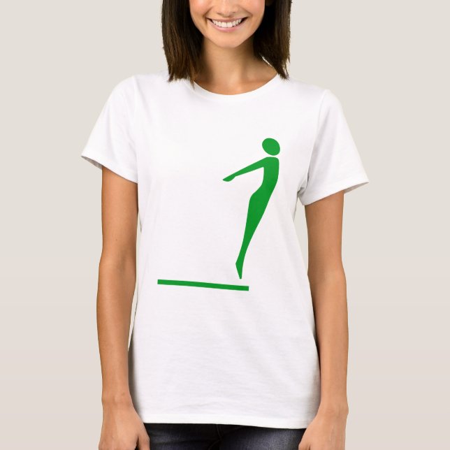 Camiseta Figura de buceo - Verde de hierba (Anverso)