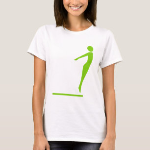 Camiseta Figura de buceo - Verde marciano