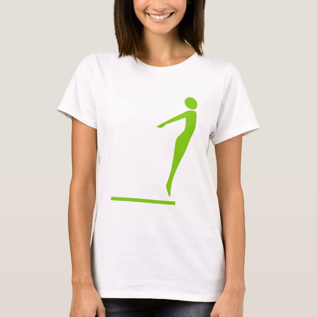 Camiseta Figura de buceo - Verde marciano (Anverso)