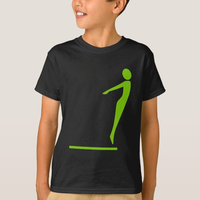 Camiseta Figura de buceo - Verde marciano (Anverso)