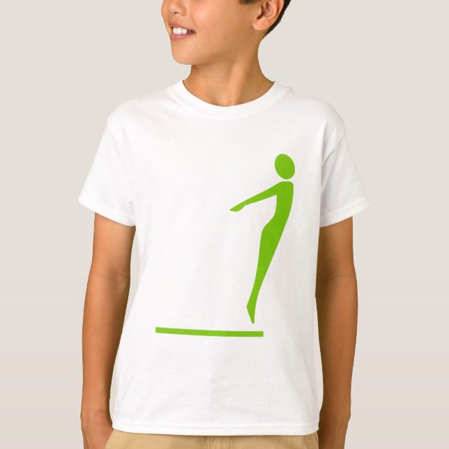 Camiseta Figura de buceo - Verde marciano (Anverso)