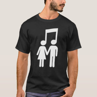 Camiseta Figura de concierto de notas musicales de amor