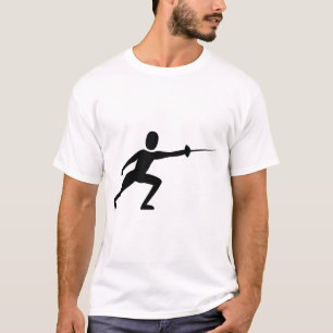 Camiseta Figura de esgrima - Negro
