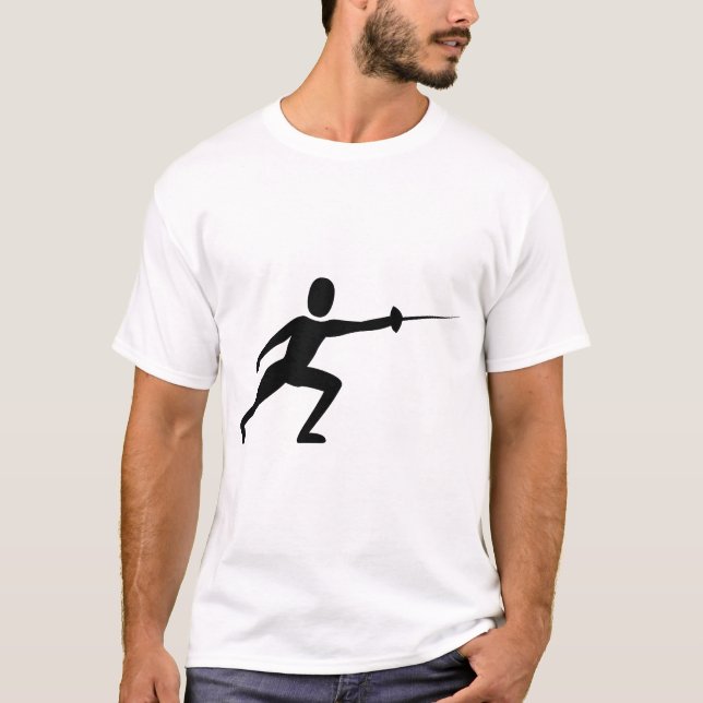 Camiseta Figura de esgrima - Negro (Anverso)