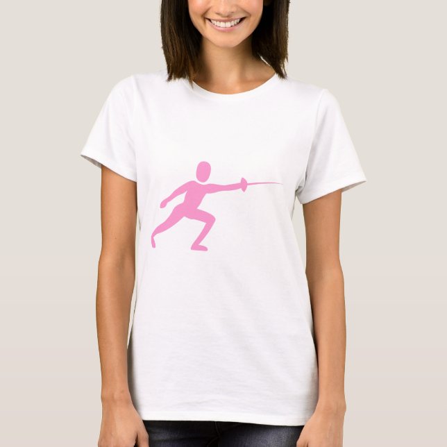 Camiseta Figura de esgrima - Rosa (Anverso)