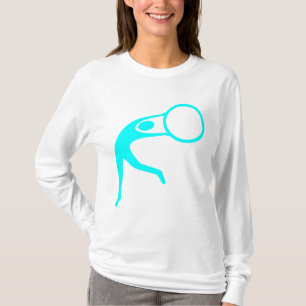Camiseta Figura de Gimnasia Rítmica - Cian