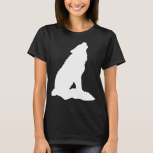 Camiseta Figura de la cara de Wolf Animal Motif