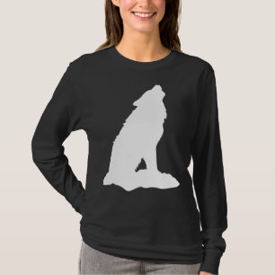 Camiseta Figura de la cara de Wolf Animal Motif