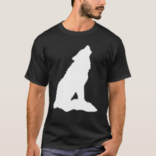 Camiseta Figura de la cara de Wolf Animal Motif