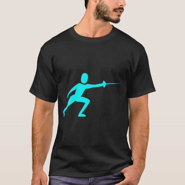 Camiseta Figura de la valla: cian (Anverso)