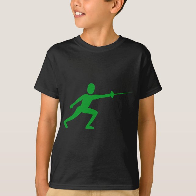 Camiseta Figura de la valla: verde de la hierba (Anverso)