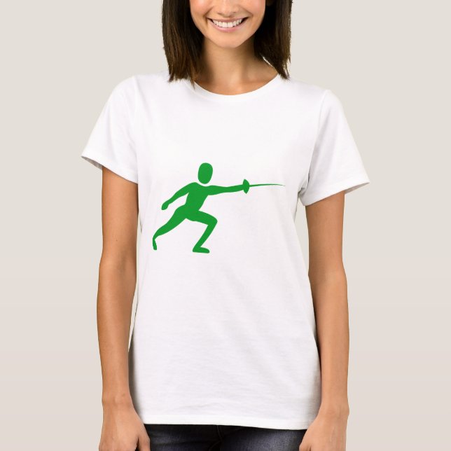 Camiseta Figura de la valla: verde de la hierba (Anverso)