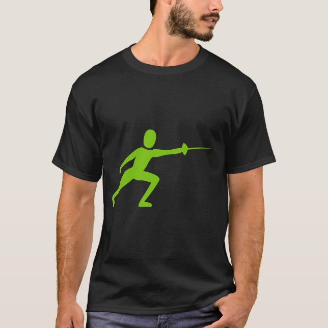 Camiseta Figura de la valla: Verde marciano (Anverso)