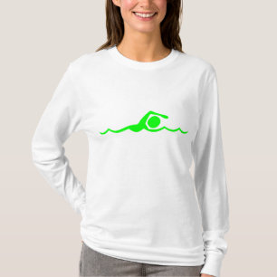 Camiseta Figura de natación - Verde