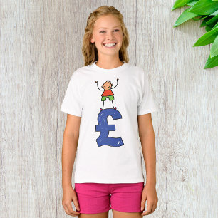Camiseta Figura de palito juguetona parada sobre Libra