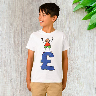 Camiseta Figura de palito juguetona parada sobre Libra