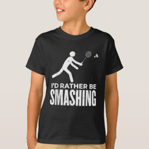 Camiseta Figura de palo de bádminton - Preferiría estar apl