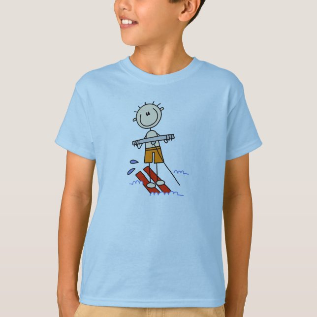 Camiseta Figura de palo de esquí acuático (Anverso)