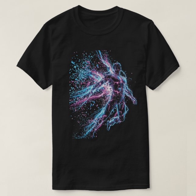 Camiseta Figura de salpicadura de neón (Diseño del anverso)