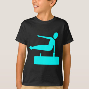 Camiseta Figura de Salto - Cian