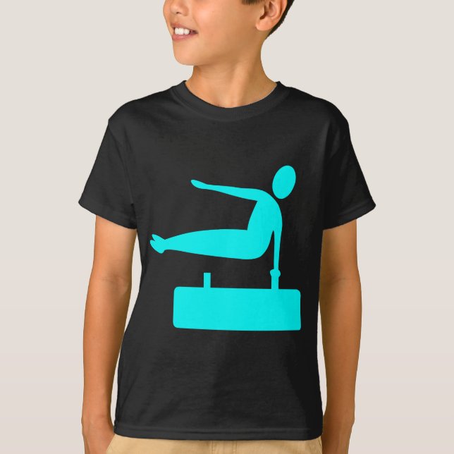 Camiseta Figura de Salto - Cian (Anverso)