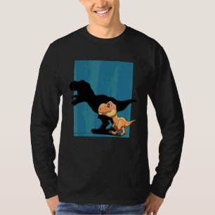 Camiseta Figura de sombra de dinosaurio Rex Dino para niños