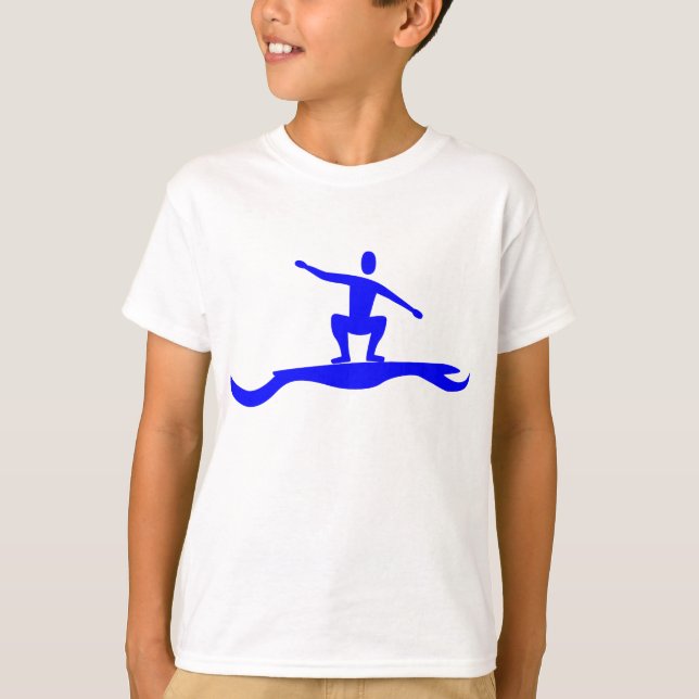 Camiseta Figura de surf - Azul (Anverso)