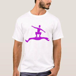 Camiseta Figura de surf - Púrpura