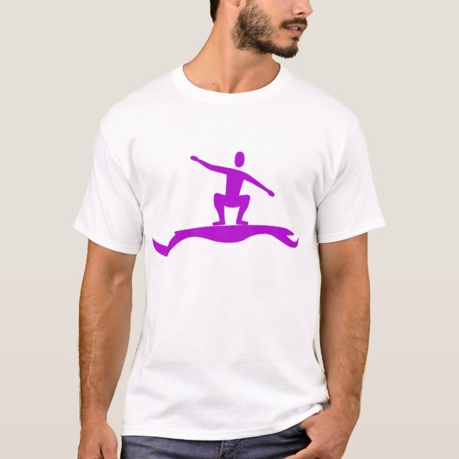 Camiseta Figura de surf - Púrpura (Anverso)