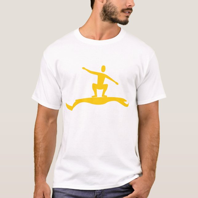 Camiseta Figura de Surfing: Ámbar (Anverso)