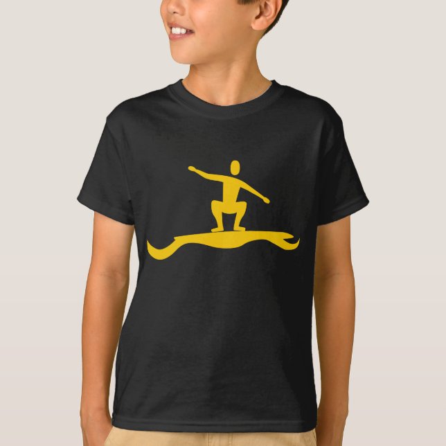 Camiseta Figura de Surfing: Ámbar (Anverso)