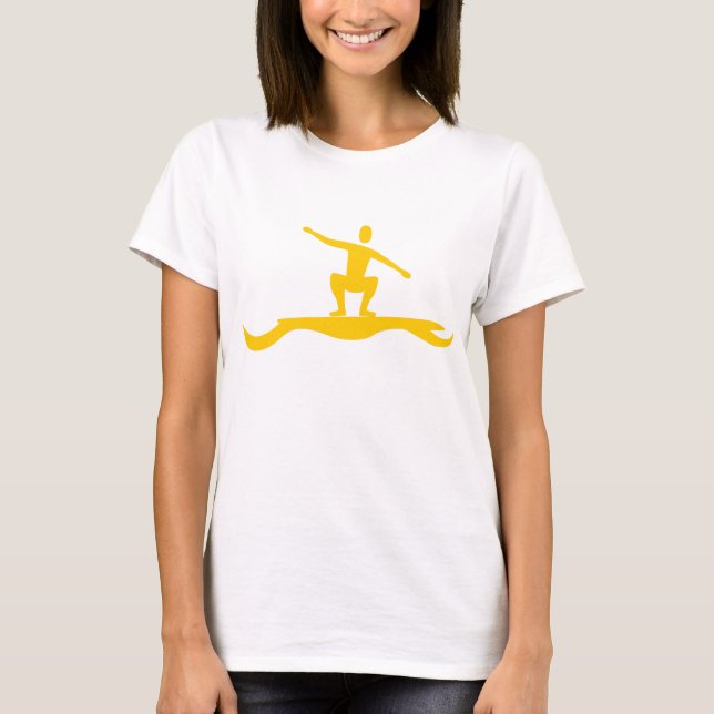 Camiseta Figura de Surfing: Ámbar (Anverso)