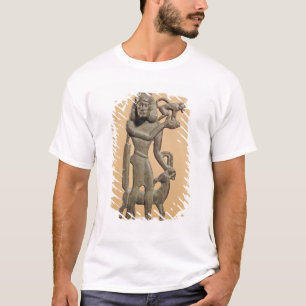 Camiseta Figura de un hombre que sostiene un mono