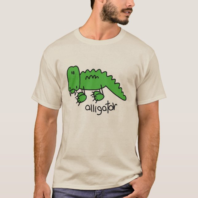 Camiseta Figura del palillo del cocodrilo (Anverso)