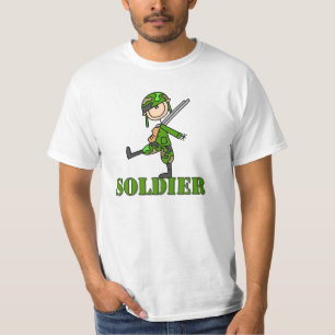 Camiseta Figura del palillo del soldado