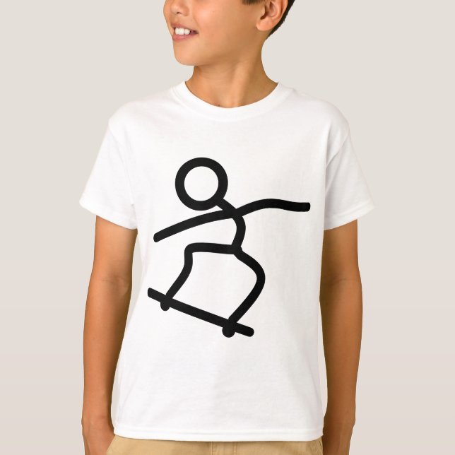 Camiseta Figura del palo de patinaje para patines (Anverso)