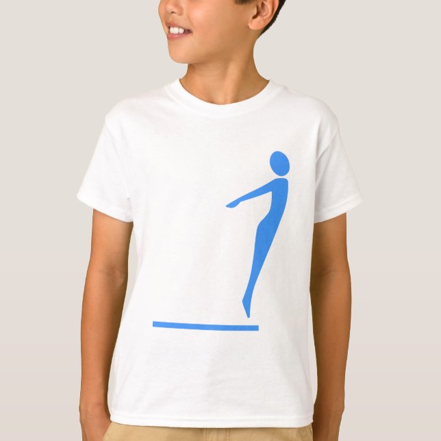 Camiseta Figura del salto - azul cielo (Anverso)