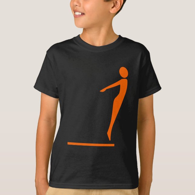 Camiseta Figura del salto - naranja (Anverso)