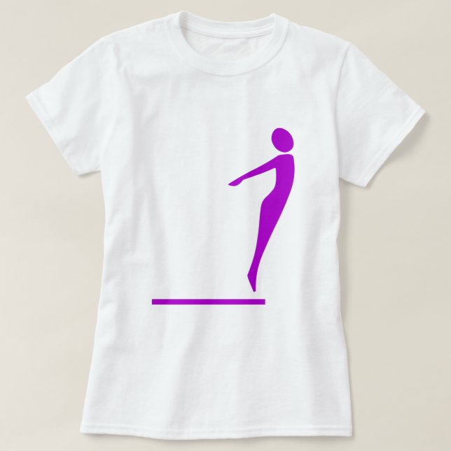 Camiseta Figura del salto - púrpura (Diseño del anverso)