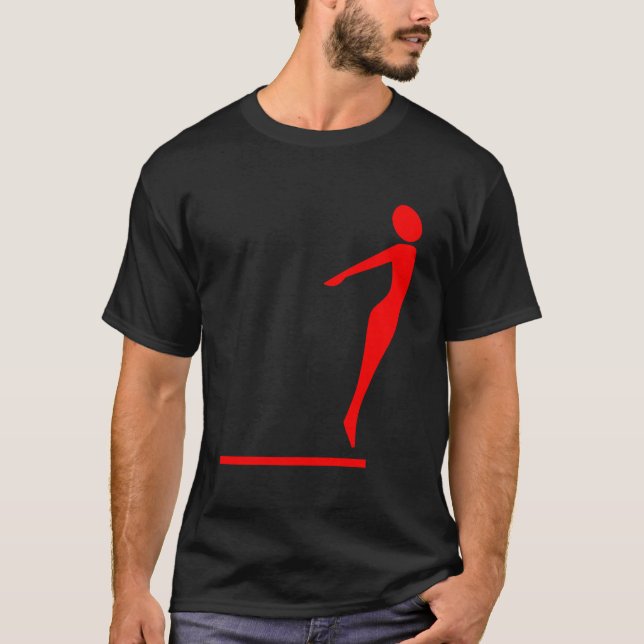 Camiseta Figura del salto - rojo (Anverso)