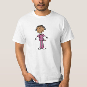 Camiseta Figura femenina afroamericana enfermera del
