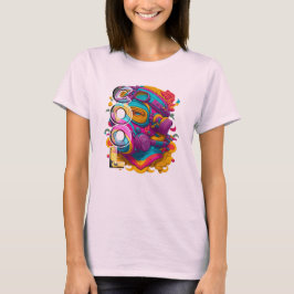 CAMISETA FIGURA FURÍSTICA CON MÁSCARA DE GAS.