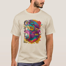 CAMISETA FIGURA FURÍSTICA CON MÁSCARA DE GAS.