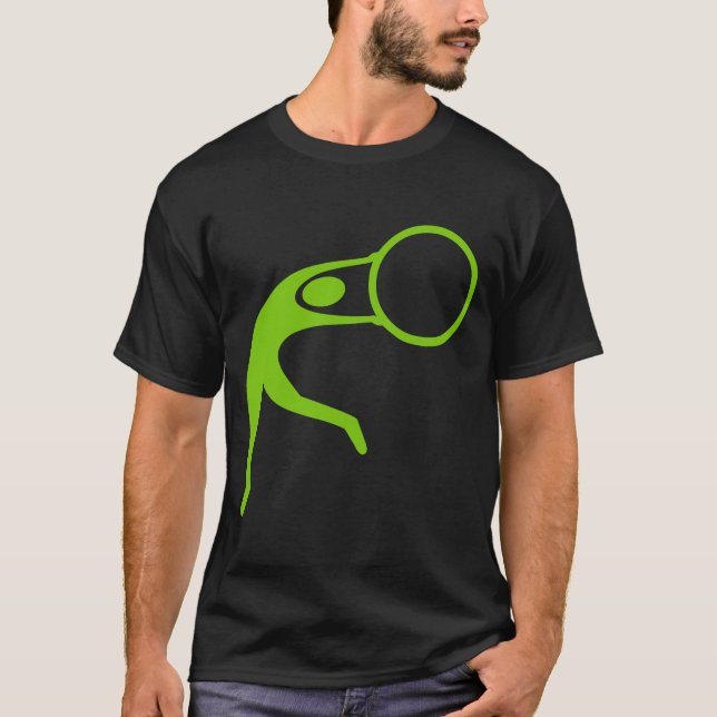 Camiseta Figura Gimnástica Rítmica - Verde marciano (Anverso)