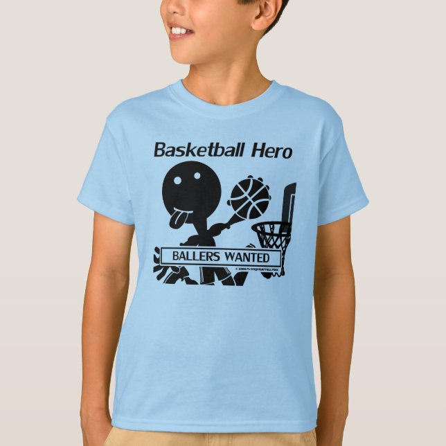Camiseta Figura héroe del palillo del baloncesto (Anverso)